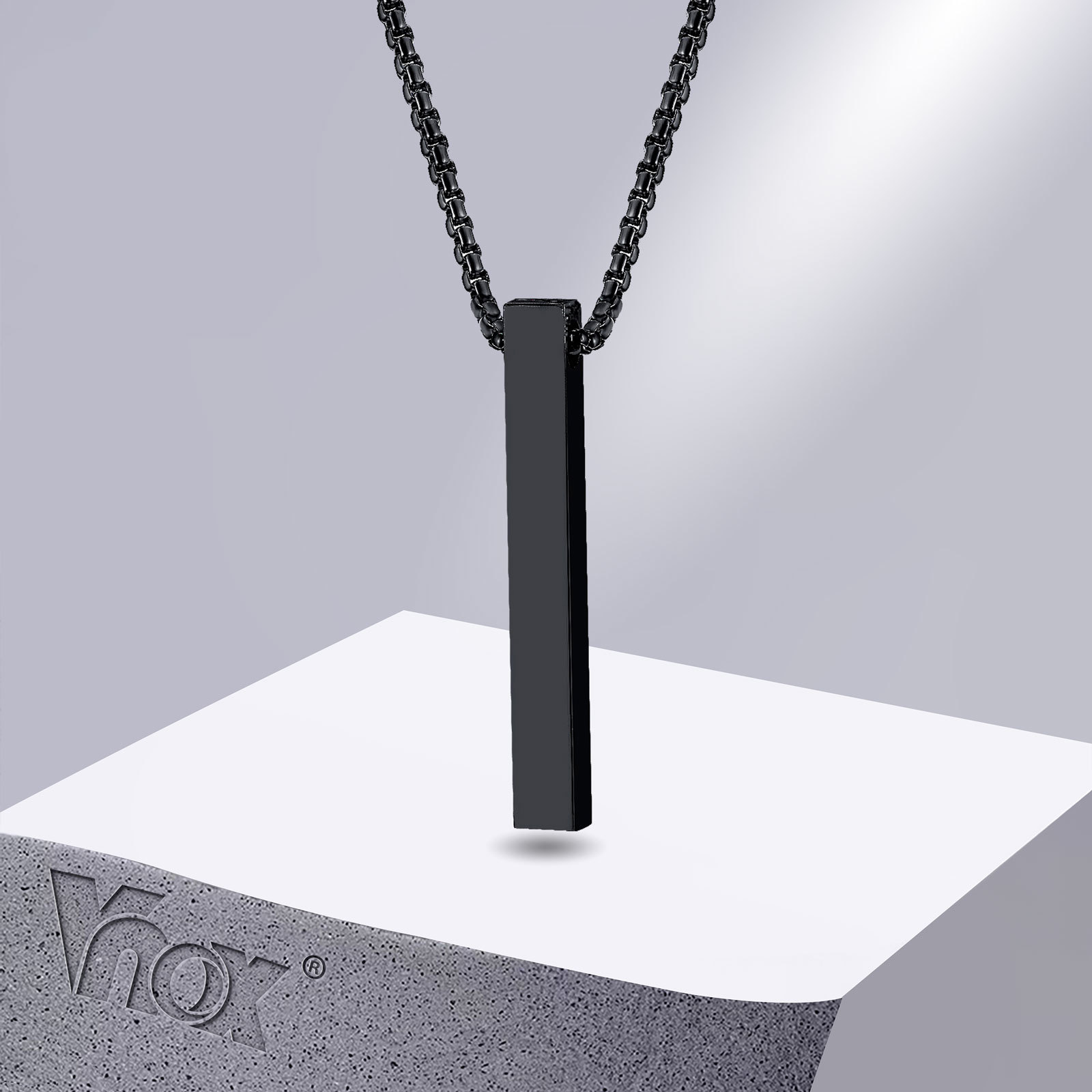 Men Accessories Neck Chain - Vnox 5mm Pillar Necklace for Men