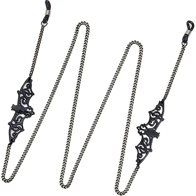1-10PCS Gothic Bat Eyeglass Ch - Men Accessories Neck Chain review and price