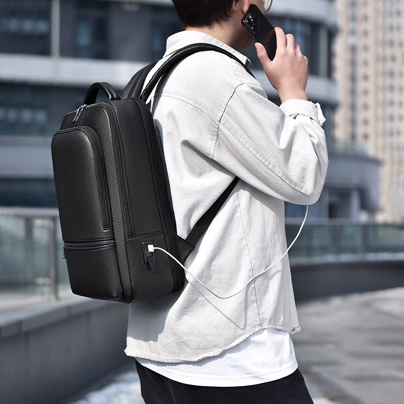 PU Leather Men's Backpack USB  - Men'S Accessories Backpack review and price