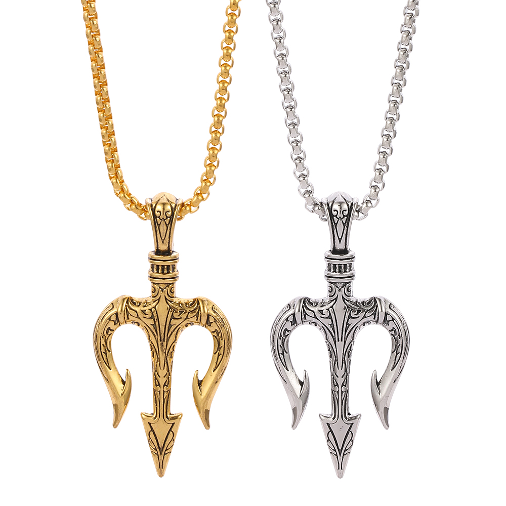 Punk Vintage Neptune Trident P - Men Accessories Neck Chain review and price