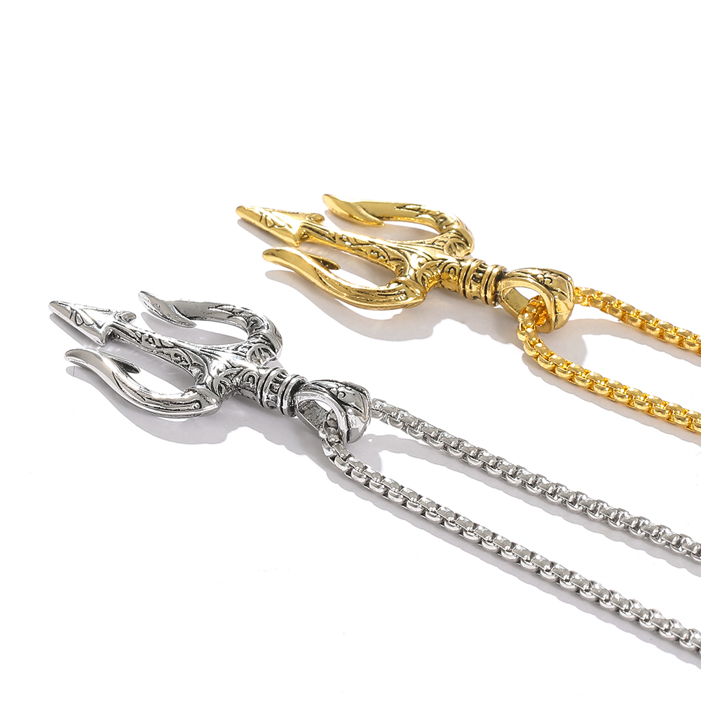 Punk Vintage Neptune Trident P - Men Accessories Neck Chain review and price