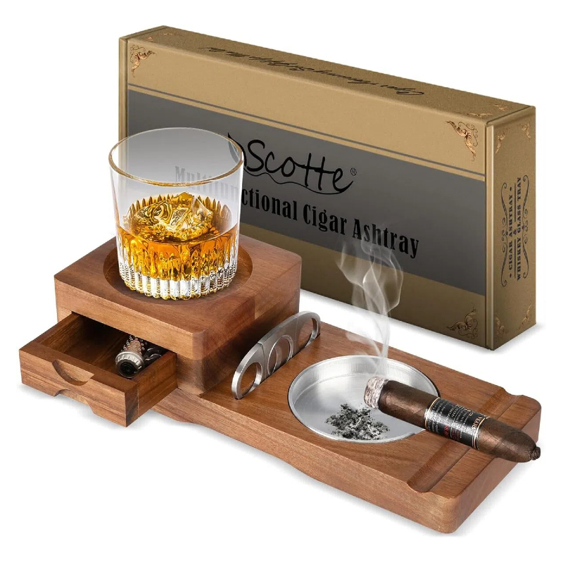 Ashtray Coaster Whiskey Glass  - Men Accessories Drawer review and price