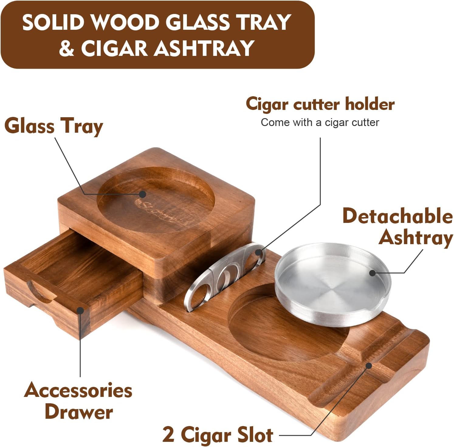 Ashtray Coaster Whiskey Glass  - Men Accessories Drawer review and price