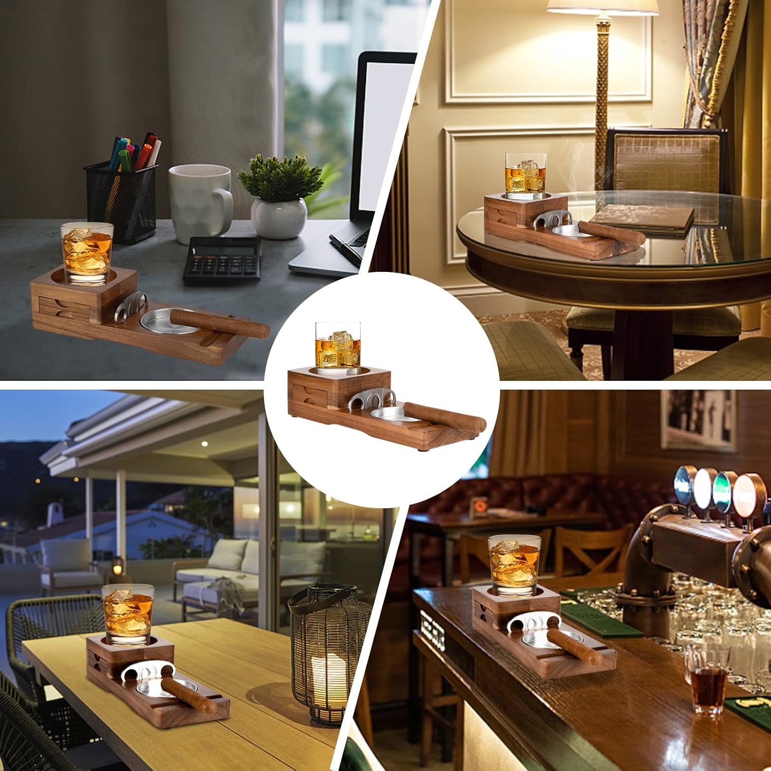 Ashtray Coaster Whiskey Glass  - Men Accessories Drawer review and price