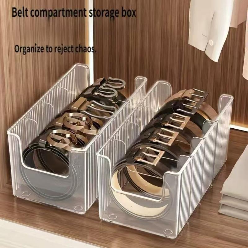 4 Grids Plastic Belt Storage O - Men Accessories Drawer review and price