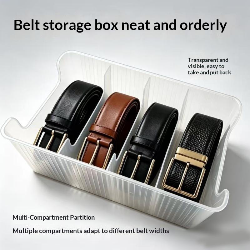 4 Grids Plastic Belt Storage O - Men Accessories Drawer review and price